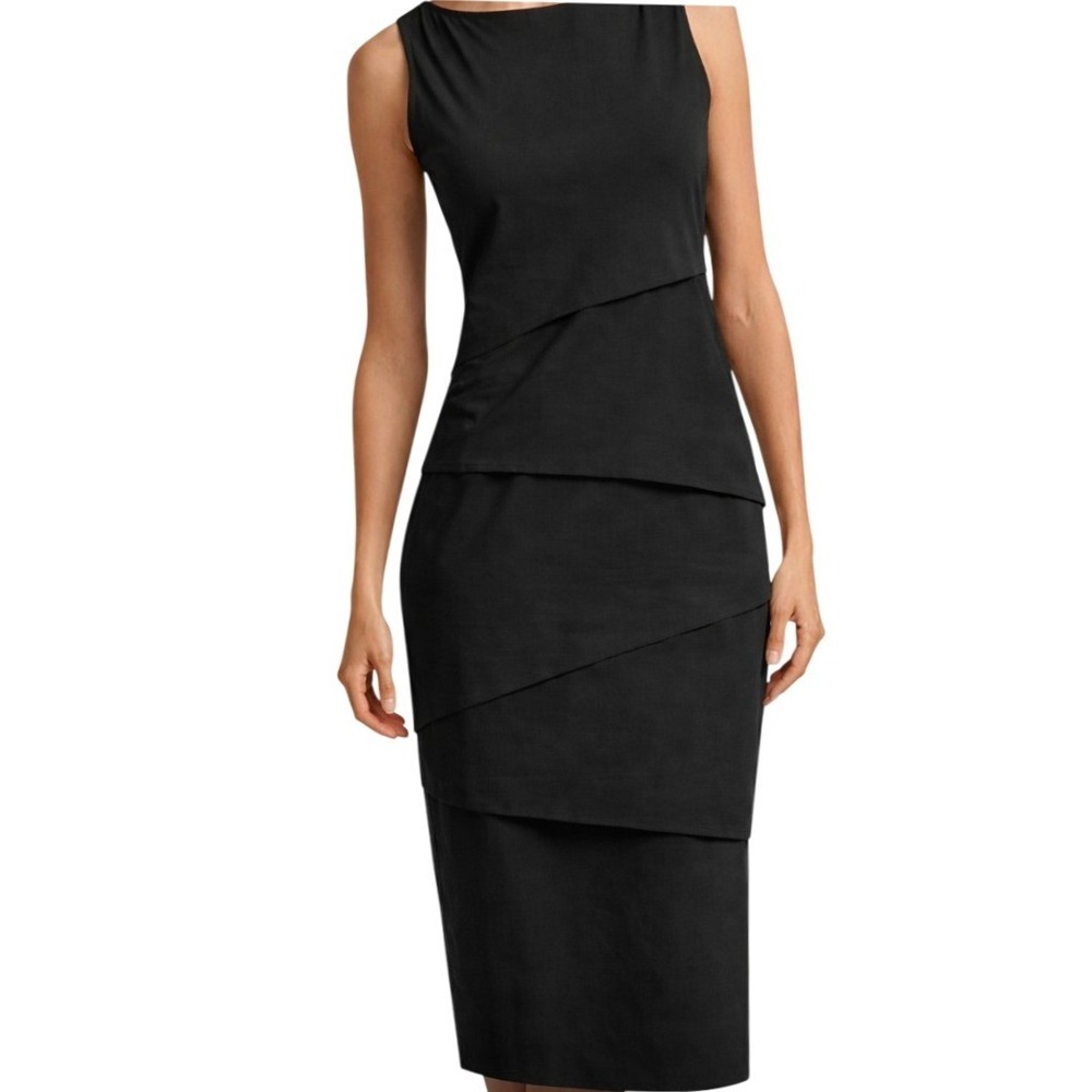 Neon Buddha Womens XS Black Tiered Shanghai Sleeveless Dress‎ NWT